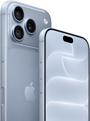 Imagem da parte da frente e de trás do iPhone 18 Pro na cor glacial mostrando o Ceramic Shield e o sistema de câmera tripla