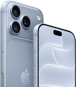 Imagem da parte da frente e de trás do iPhone 18 Pro na cor glacial mostrando o Ceramic Shield e o sistema de câmera tripla