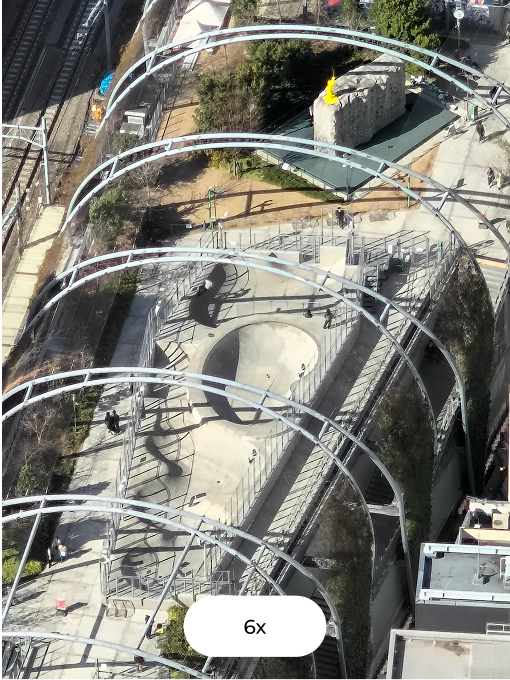 Vista da cidade com zoom 6x