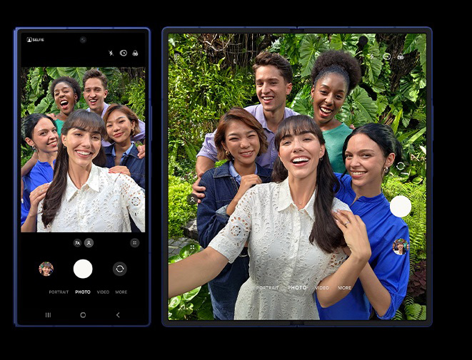 Ângulo mais amplo para selfies em grupo