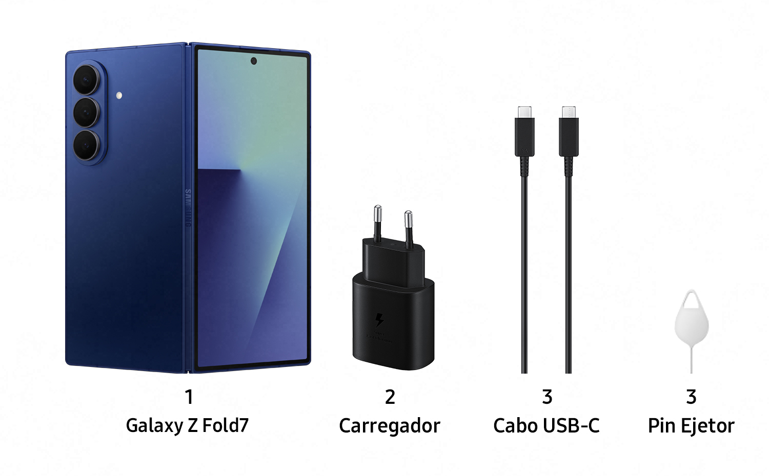 Galaxy Z Fold7 1TB 未開封 Smartphone Samsung Galaxy Z Fold7 1TB 5G - JetBlack, Tela dobrável