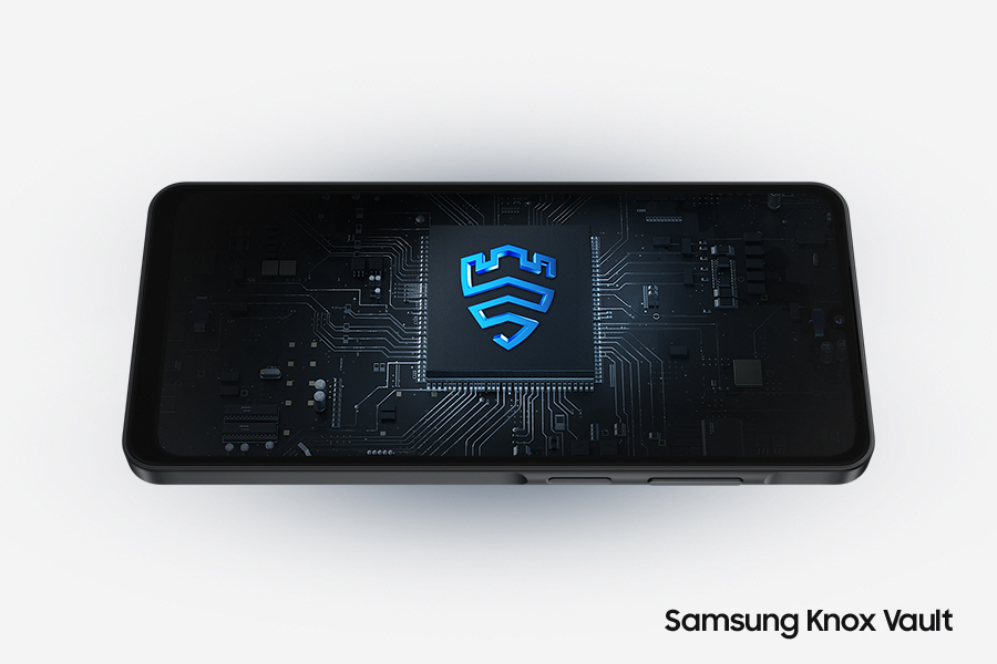 O Galaxy A06 5G exibe um ícone de escudo de segurança, indicando a presença do Samsung Knox Vault.