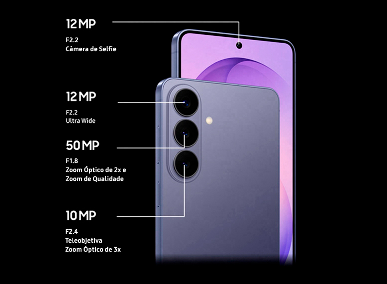 12 MP Ultra-Wide F2.2
50 MP Principal F1.8
10 MP Teleobjetiva F2.4